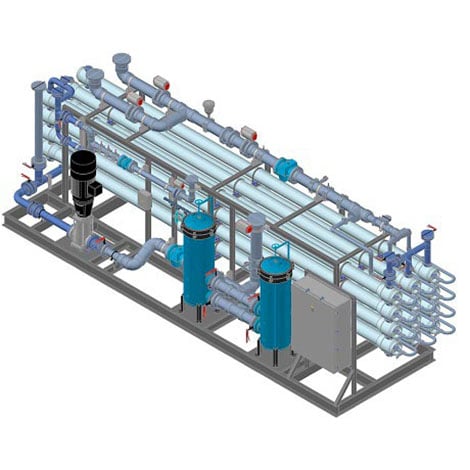 système d'osmose inverse pour le traitement de l'eau saumâtre
